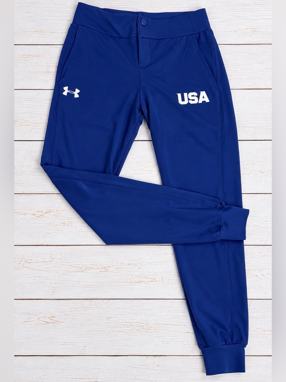 Under Armour USA Jogger Pants Women’s XS Blue Athletic Track Pants Team USA
